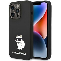 Karl Lagerfeld KLHMP14LSNCHBCK iPhone 14 Pro 6,1" hardcase czarny|black Silicone Choupette MagSafe cena un informācija | Telefonu vāciņi, maciņi | 220.lv