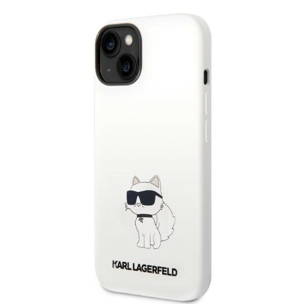 Karl Lagerfeld KLHMP14MSNCHBCH iPhone 14 Plus 6,7" hardcase biały|white Silicone Choupette MagSafe cena un informācija | Telefonu vāciņi, maciņi | 220.lv