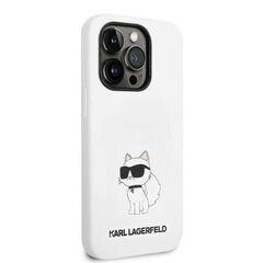 Karl Lagerfeld KLHMP14XSNCHBCH iPhone 14 Pro Max 6,7" hardcase biały|white Silicone Choupette MagSafe цена и информация | Чехлы для телефонов | 220.lv