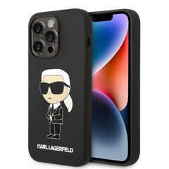 Karl Lagerfeld KLHMP14XSNIKBCK iPhone 14 Pro Max 6,7" hardcase czarny|black Silicone Ikonik Magsafe цена и информация | Чехлы для телефонов | 220.lv