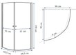 Dušas kabīne Round Space 90x90 цена и информация | Dušas kabīnes | 220.lv