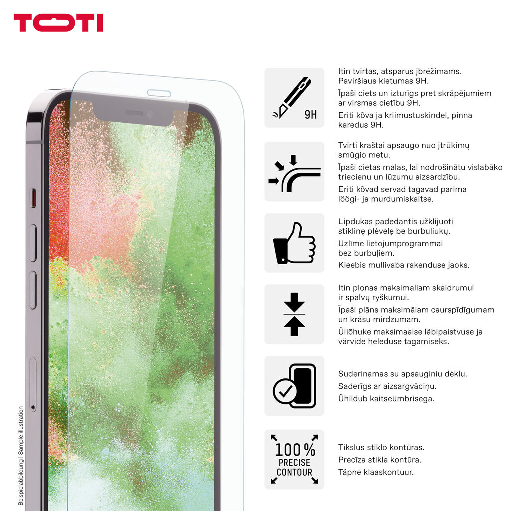 Aizsargstikls Toti priekš iPhone 14 Plus cena un informācija | Ekrāna aizsargstikli | 220.lv