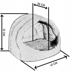 Gulta suņiem un kaķiem, Superkissen24, BUDKA, L, + FUTRO цена и информация | Лежаки, домики | 220.lv