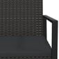vidaXL dārza atpūtas krēsls ar matraci, PE rotangpalma, melns cena un informācija | Dārza krēsli | 220.lv