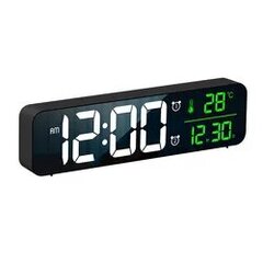 LED pulkstenis ar modinātāju, temperatūru, datumu un mūzikas funkciju LIVMAN 8810 цена и информация | Радиоприемники и будильники | 220.lv