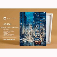 Krāsošanas komplekts Alex Bog Bajada Tranvía San Francisco (40 x 50 cm) cena un informācija | Modelēšanas un zīmēšanas piederumi | 220.lv