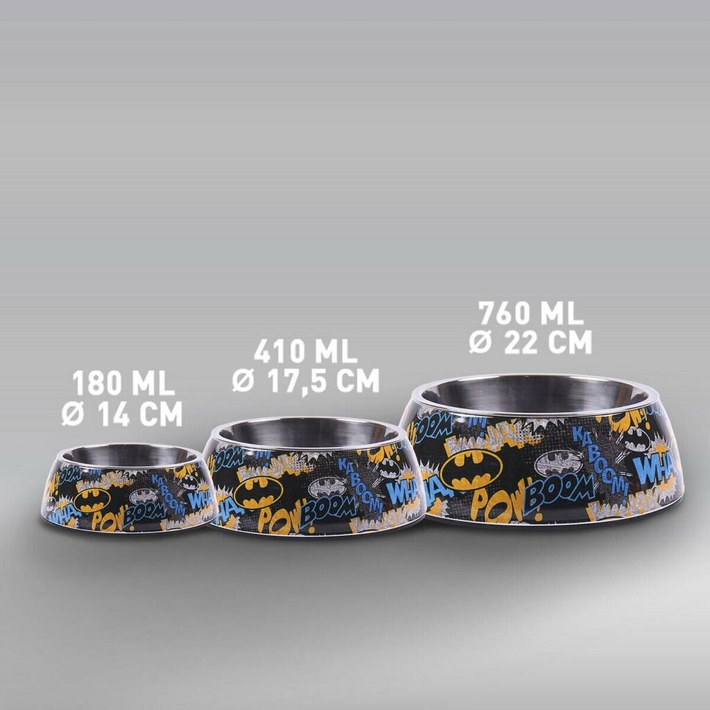 Suņu barotava Batman 760 ml Melamīna Metāls Daudzkrāsains cena un informācija | Bļodas, kastes pārtikas | 220.lv