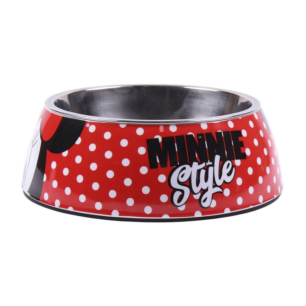 Suņu barotava Minnie Mouse Sarkans Melamīna 180 ml Melns Metāls cena un informācija | Bļodas, kastes pārtikas | 220.lv