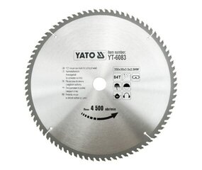 YATO ripzāģis WIDIA 350x30mm 84-TOOTH 6083 cena un informācija | Rokas instrumenti | 220.lv