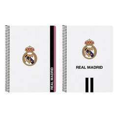 Записная книга на пружине Real Madrid C.F. 512054065 Чёрный Белый A5 цена и информация | Канцелярия | 220.lv