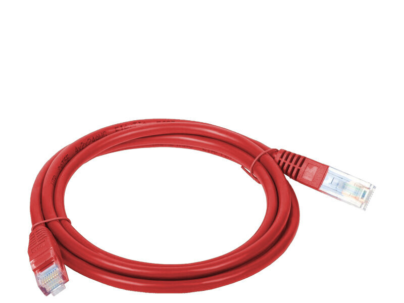 Alantec KKU5CZE3 tīkla kabelis 3 m Cat5e U/UTP (UTP) Sarkans cena un informācija | Kabeļi un vadi | 220.lv
