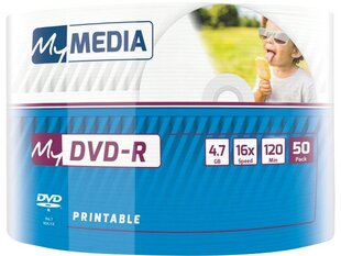 My Media DVD-R Wide Silver Inkjet Printable No ID Brand цена и информация | Виниловые пластинки, CD, DVD | 220.lv