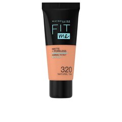 Maybelline Fit Me Matte + Poreless Foundation 320 Natural, 30 ml cena un informācija | Grima bāzes, tonālie krēmi, pūderi | 220.lv