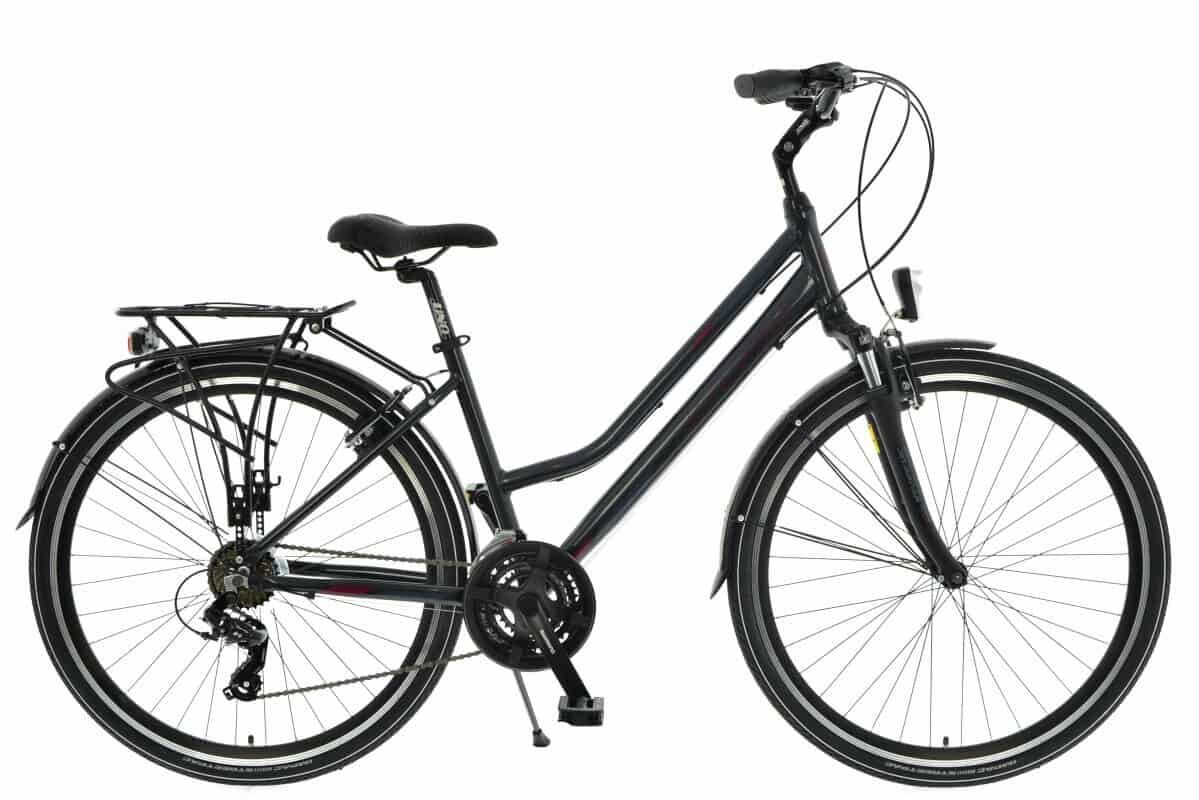 Sieviešu trekinga velosipēds Kands Travel-X Alu, 150-167 cm, Shimano, Melns цена и информация | Velosipēdi | 220.lv