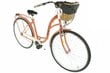 Sieviešu velosipēds Davi Lila, 160-185 cm augumam, 28" alumīnija rati, klūgas grozs, apelsīns цена и информация | Velosipēdi | 220.lv