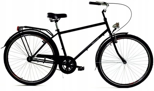 Vīriešu velosipēds Davi Man 1 spd, 28" 160-190 cm, melns цена и информация | Велосипеды | 220.lv