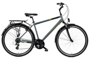 Vīriešu velosipēds Kands Travel-X Alu, 167-181 cm augumam, alumīnija rāmis, ar amortizatoru, 24 ātrumu Shimano ātruma pārslēdzējs, 28" alumīnija rati, Grafīts цена и информация | Велосипеды | 220.lv