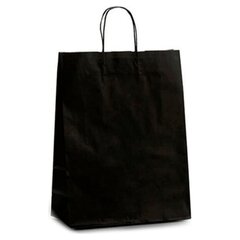 Бумажный пакет Чёрный (12 x 52 x 32 cm) цена и информация | Упаковочные материалы для подарков | 220.lv