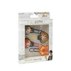 Клип Harry Potter 4 штук Резина Пластик цена и информация | Канцелярия | 220.lv