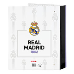 Mape Real Madrid C.F. Melns Balts A4 (27 x 33 x 6 cm) cena un informācija | Kancelejas preces | 220.lv