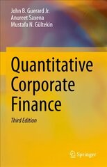 Quantitative Corporate Finance 3rd ed. 2022 cena un informācija | Ekonomikas grāmatas | 220.lv