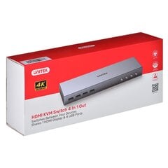 Unitek KVM Switch 4K HDMI 2.0 4IN цена и информация | Коммутаторы (Switch) | 220.lv