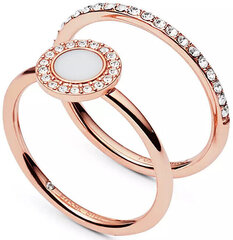 Fossil Позолоченное двойное кольцо с блестящим кольцом JF02666791 цена и информация | Кольца | 220.lv