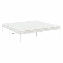 vidaXL gultas rāmis, balts metāls, 200x200 cm cena un informācija | Gultas | 220.lv