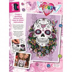 Dimanta mozaīka Sequin Art Sugar Skull, 25 x 34 cm cena un informācija | Dimantu mozaīkas | 220.lv