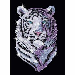 Dimantu mozaīka Sequin Art Snow Tiger, 25 x 34 cm cena un informācija | Dimantu mozaīkas | 220.lv