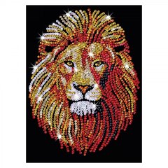 Dimantu mozaīka Sequin Art Lion, 25 x 34 cm cena un informācija | Dimantu mozaīkas | 220.lv