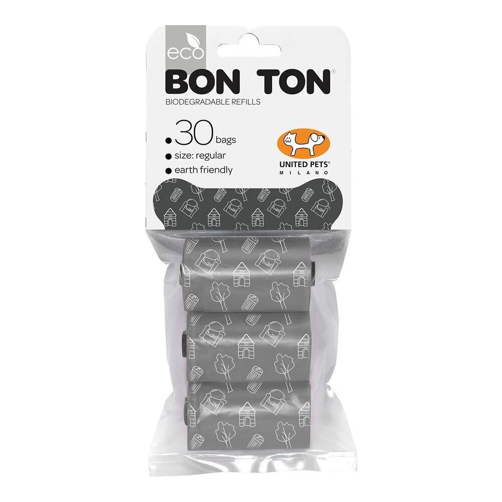 Sanitārās somas United Pets Bon Ton Regular Suns Pelēks (3 x 10 uds) цена и информация | Kopšanas līdzekļi dzīvniekiem | 220.lv