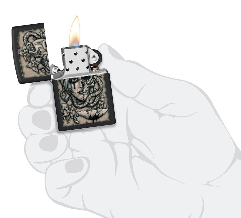 Zippo šķiltavas 48616 Gory Tattoo Design cena un informācija | Šķiltavas un aksesuāri | 220.lv