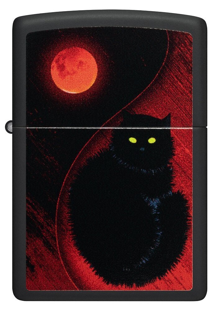 Zippo šķiltavas 48453 Black Cat Design cena un informācija | Šķiltavas un aksesuāri | 220.lv