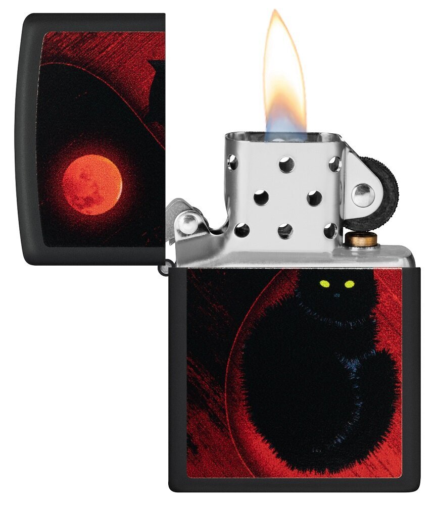 Zippo šķiltavas 48453 Black Cat Design cena un informācija | Šķiltavas un aksesuāri | 220.lv