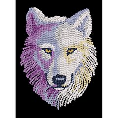 Dimantu mozaīka Sequin Art Snow Wolf, 25 x 34 cm cena un informācija | Dimantu mozaīkas | 220.lv