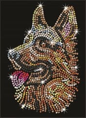 Dimantu mozaīka Sequin Art German Shepherd, 25 x 34 cm cena un informācija | Dimantu mozaīkas | 220.lv