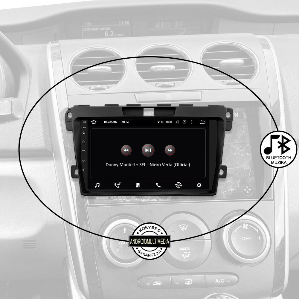 MAZDA CX 7 2008-2015 Android planšetdators Multivide cena un informācija | Auto magnetolas, multimedija | 220.lv