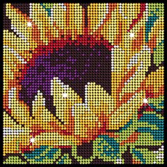 Dimantu mozaīka Sequin Art Sunflower, 20 x 20 cm cena un informācija | Dimantu mozaīkas | 220.lv