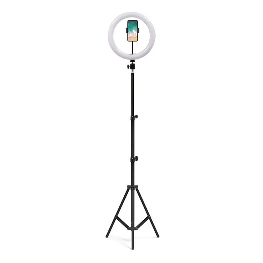 Gredzenveida lampa 26cm diameter + tripod 1,6m цена и информация | Apgaismojums fotografēšanai | 220.lv