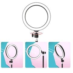 Ring lamp 26cm diameter + tripod 1,6m цена и информация | Осветительное оборудование для фотосъемок | 220.lv