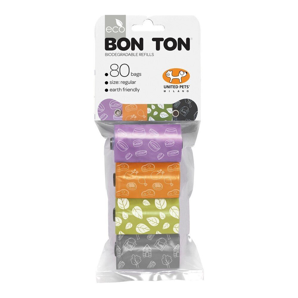 Sanitārās somas United Pets Bon Ton Regular Suns Dažādas krāsas (4 x 20 uds) цена и информация | Kopšanas līdzekļi dzīvniekiem | 220.lv