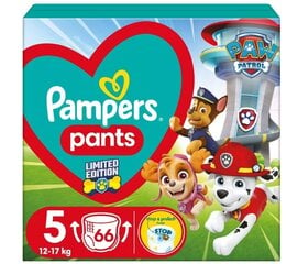 Подгузники-трусики PAMPERS Pants Paw Patrol, 5 размер, 12-17 кг, 66 шт цена и информация | Подгузники | 220.lv