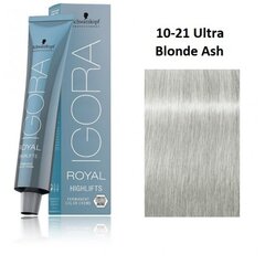 Постоянная краска Igora Royal Highlifts Schwarzkopf 10-21 (60 ml) цена и информация | Краска для волос | 220.lv