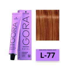 Постоянная краска Igora Royal Fashion Light Schwarzkopf L-77 (60 ml) цена и информация | Краска для волос | 220.lv