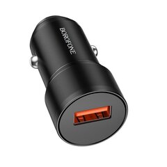 Borofone Car charger BZ19A Wisdom - USB - QC 3.0 18W with USB to Micro USB cable black цена и информация | Зарядные устройства для телефонов | 220.lv