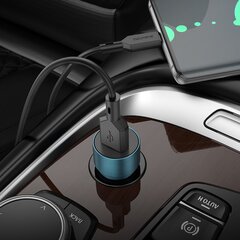 Borofone Car charger BZ19A Wisdom - USB - QC 3.0 18W with USB to Type C cable gold цена и информация | Зарядные устройства для телефонов | 220.lv