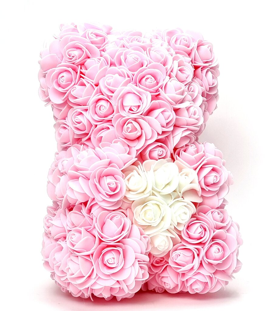 Lācis no mākslīgajām rozēm, 25 cm cena un informācija | Mākslīgie ziedi | 220.lv