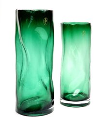 Стеклянная ваза, 25 x 10 см цена и информация | Вазы | 220.lv