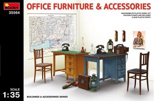 Līmējošais modelis MiniArt 35564 Office Furniture & Accessories 1/35 цена и информация | Склеиваемые модели | 220.lv